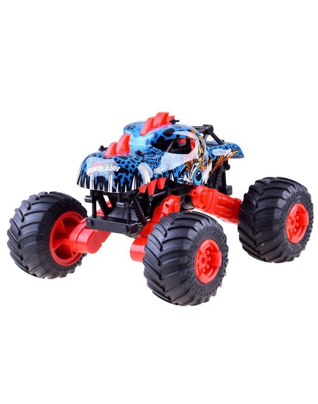 Didelis Monster DINO 4x4  automobilis + nuotolinio valdymo pultas - raudonas