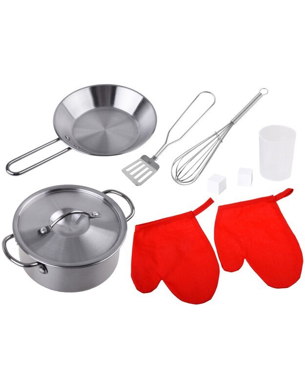 Didelė medinė virtuvė su šviesos ir  garso efektais  + priedai