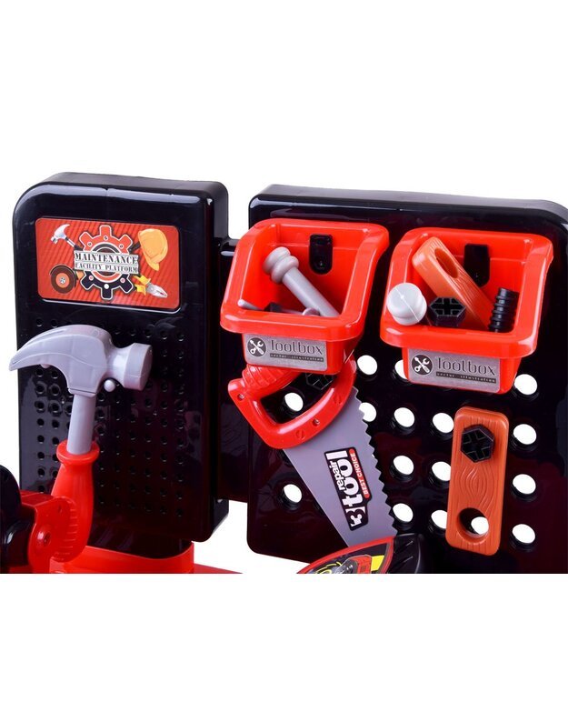 Didelės dirbtuvės su darbo stalu + įrankiai