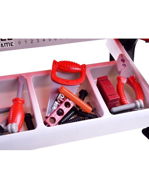 Didelės dirbtuvės su darbo stalu + įrankiai