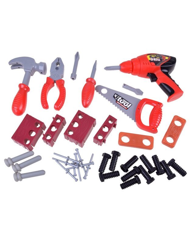 Didelės dirbtuvės su darbo stalu + įrankiai