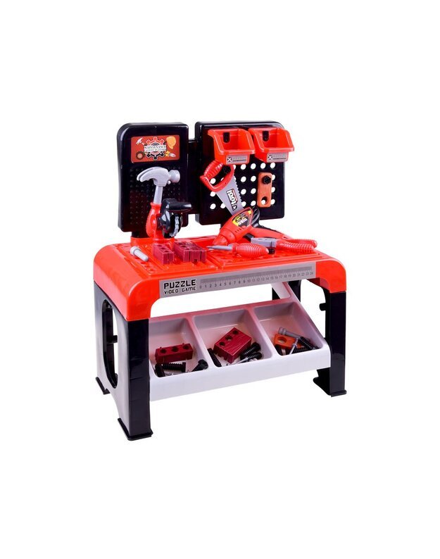 Didelės dirbtuvės su darbo stalu + įrankiai