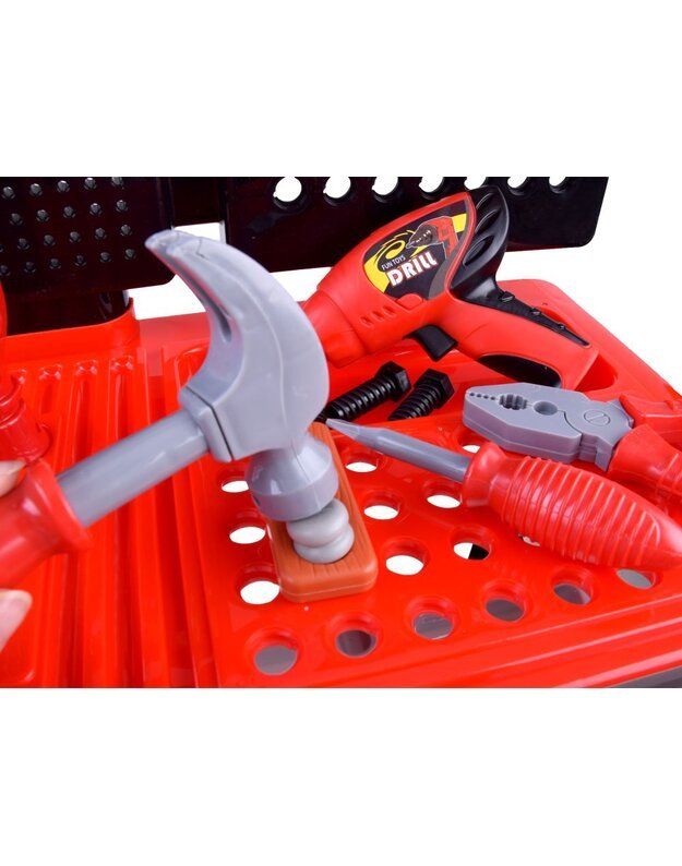 Didelės dirbtuvės su darbo stalu + įrankiai