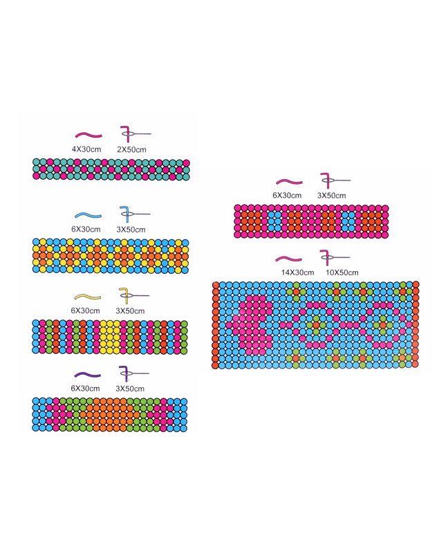 Staklės apyrankėms kurti + priedai