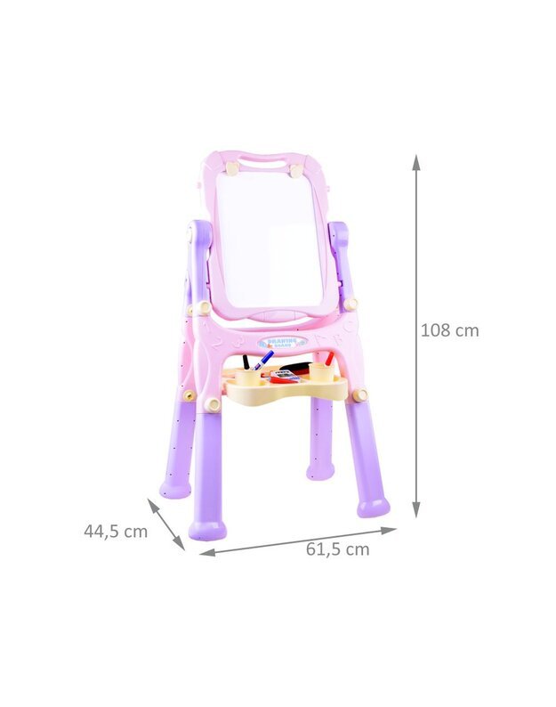 Magnetinė ir kreidinė lenta + priedai - rožinė