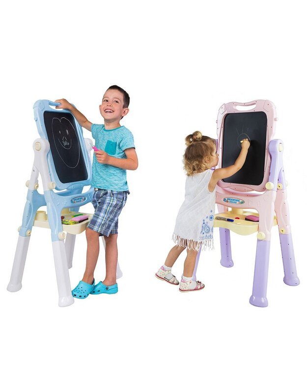 Magnetinė ir kreidinė lenta + priedai -  mėlyna