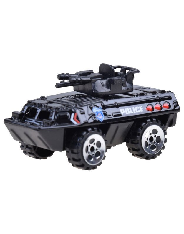 Metal cars, a set of POLICE 6 pcs, ZA3505 springs