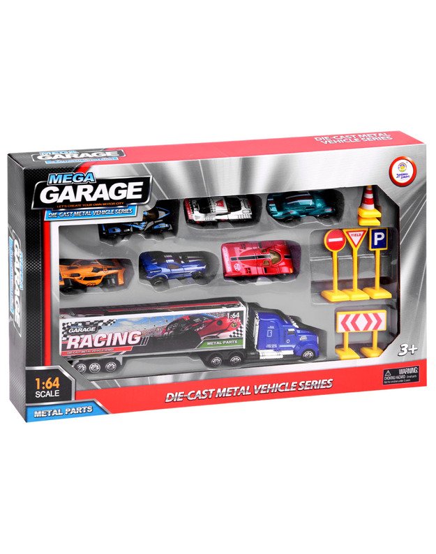 Metaliniai automobilių komplektas  + ženklai 