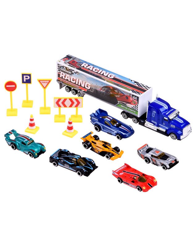 Metaliniai automobilių komplektas  + ženklai 