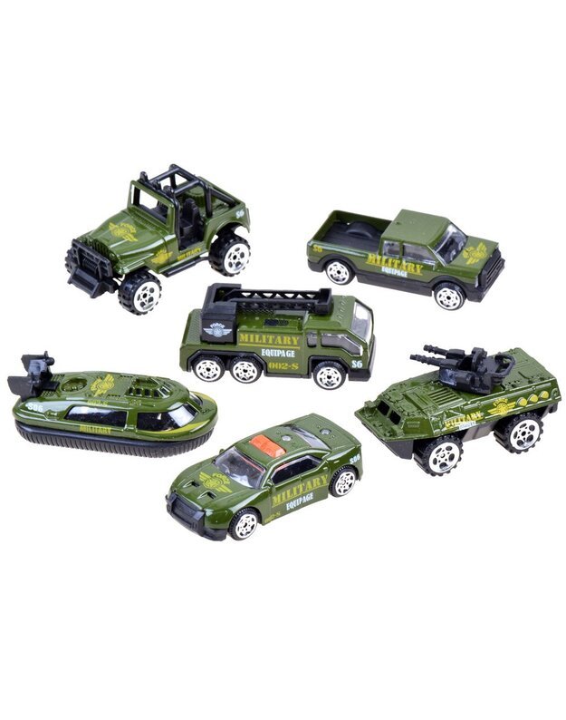 Metal cars, set WOJSKO 6 pcs, ZA3505 