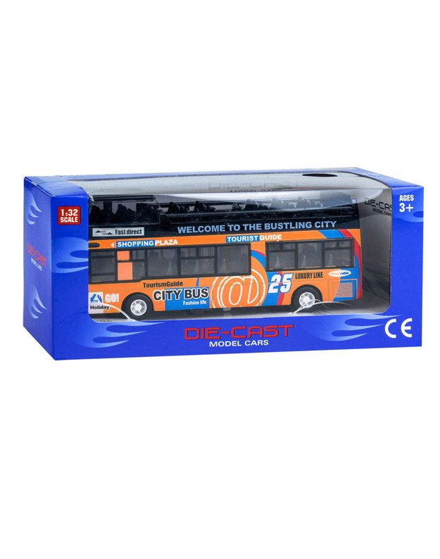 Metalinis dviaukštis autobusas - geltonas