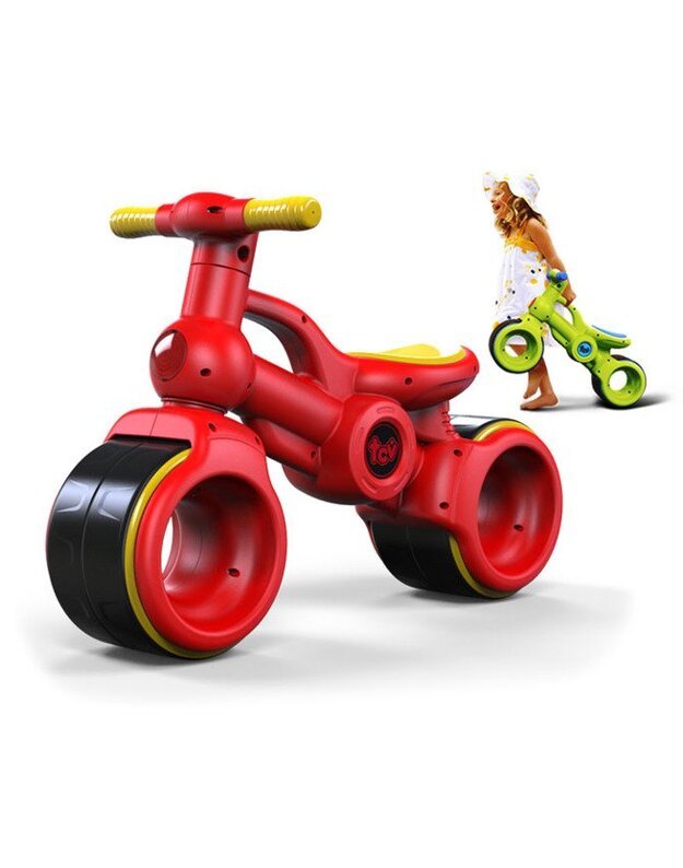 Vaikiškas paspiriamas dviratis - rožinis