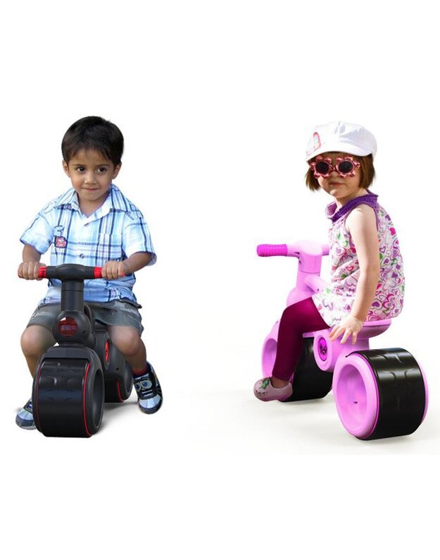 Vaikiškas paspiriamas dviratis - rožinis