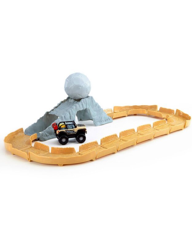 Nuotykių trasa su automobiliuku