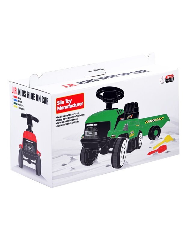 Paspiriama mašinėlė Traktorius su priekaba - mėlynas