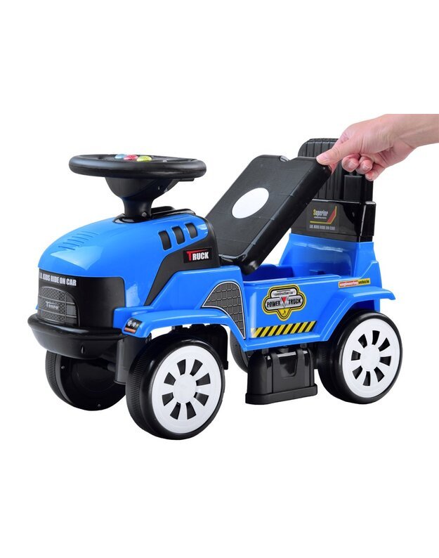 Paspiriama mašinėlė Traktorius su priekaba - mėlynas