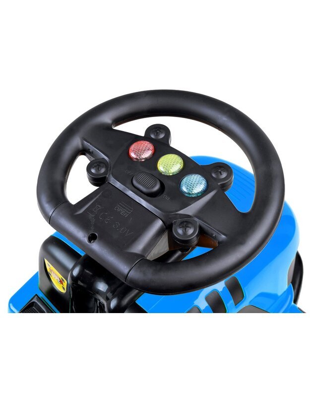 Paspiriama mašinėlė Traktorius su priekaba - mėlynas