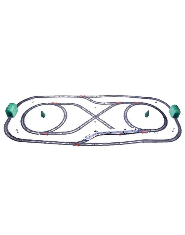 Modernus elektrinis traukinys su keleiviniais vagonais 900cm 