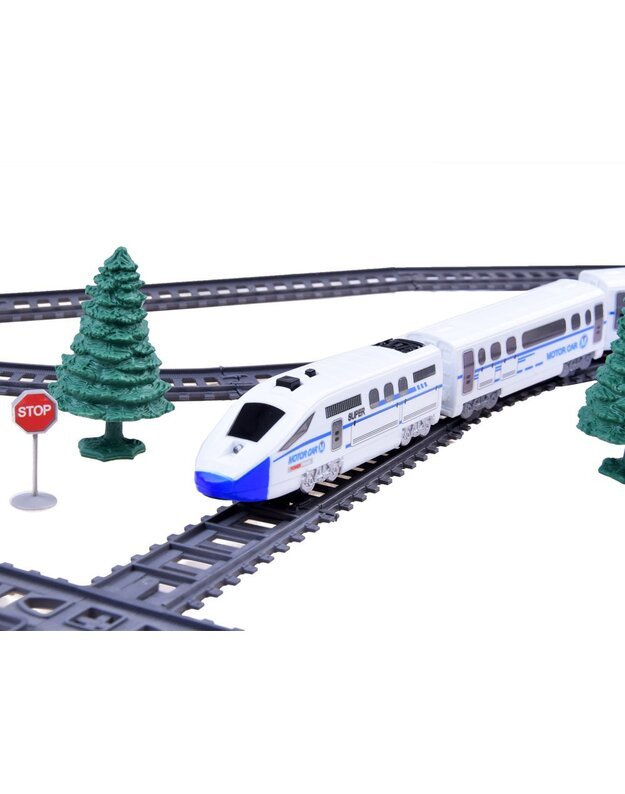 Modernus elektrinis traukinys su keleiviniais vagonais 900cm 