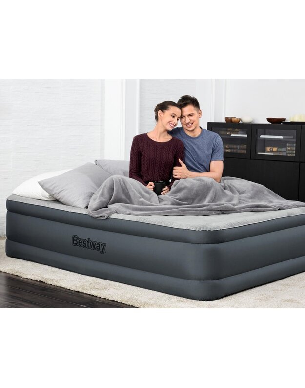 Pripučimas čiužinys 2 asmenims su įmontuota el.pompa Bestway 