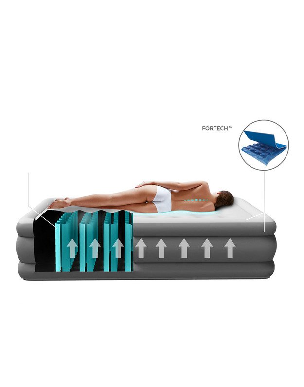 Pripučimas čiužinys 2 asmenims su įmontuota el.pompa Bestway 