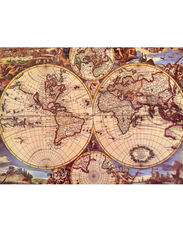 Puzzle ancient old WORLD MAP 1000 pieces ZA3963