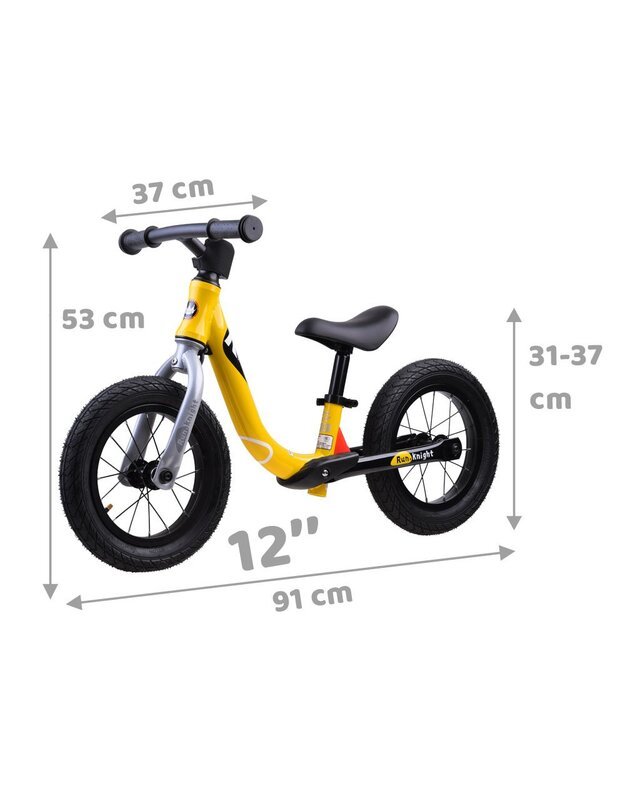 Balansinis dviratis RoyalBaby 12 - geltonas