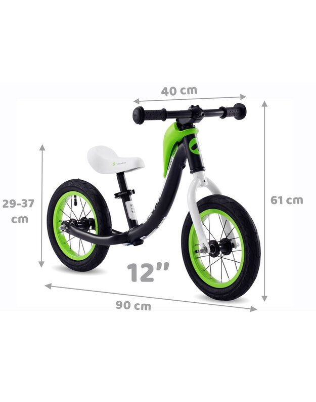 Balansinis dviratis RoyalBaby 12 colių - žalias