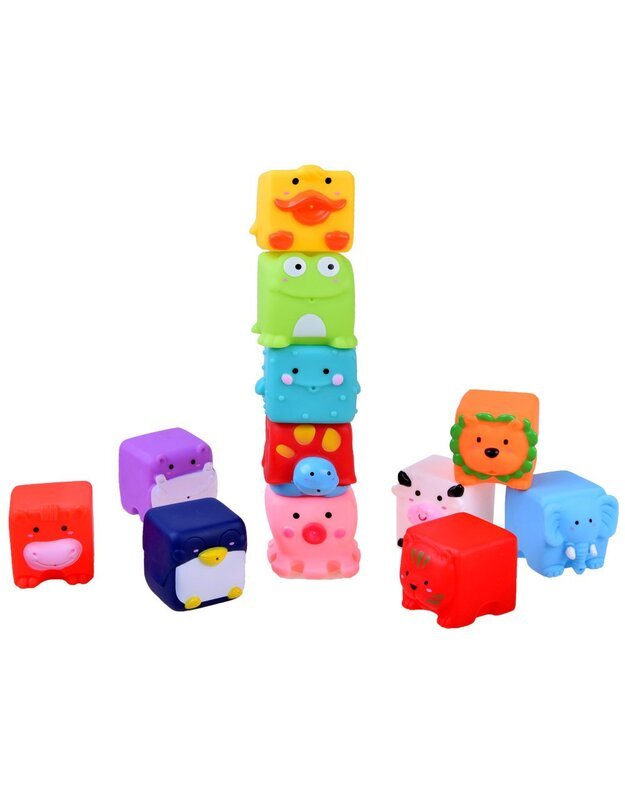 Guminiai gyvūnėliai  - vonios žaislai 12 vnt. 