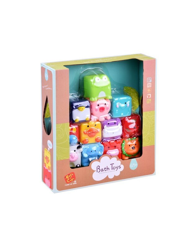 Guminiai gyvūnėliai  - vonios žaislai 12 vnt. 
