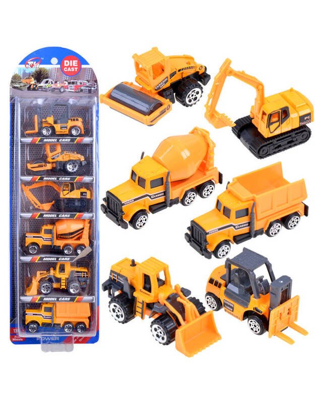 Set of 6 metal construction vehicles ZA3505