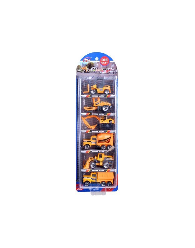 Set of 6 metal construction vehicles ZA3505