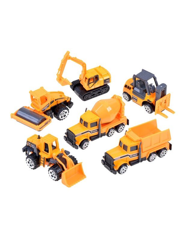 Set of 6 metal construction vehicles ZA3505