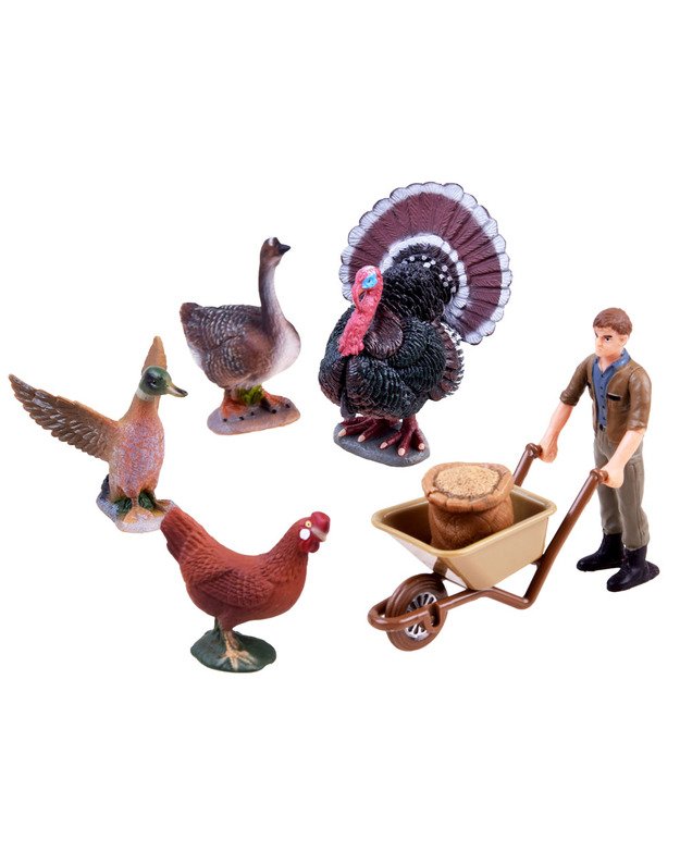 Paukščių figūrėlių rinkinys - Ūkis (A)