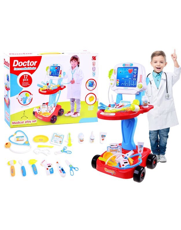 Vaikiškas medicinos rinkinys - raudonas