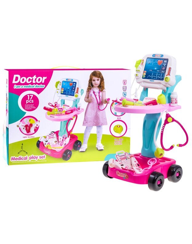 Vaikiškas medicinos rinkinys - rožinis