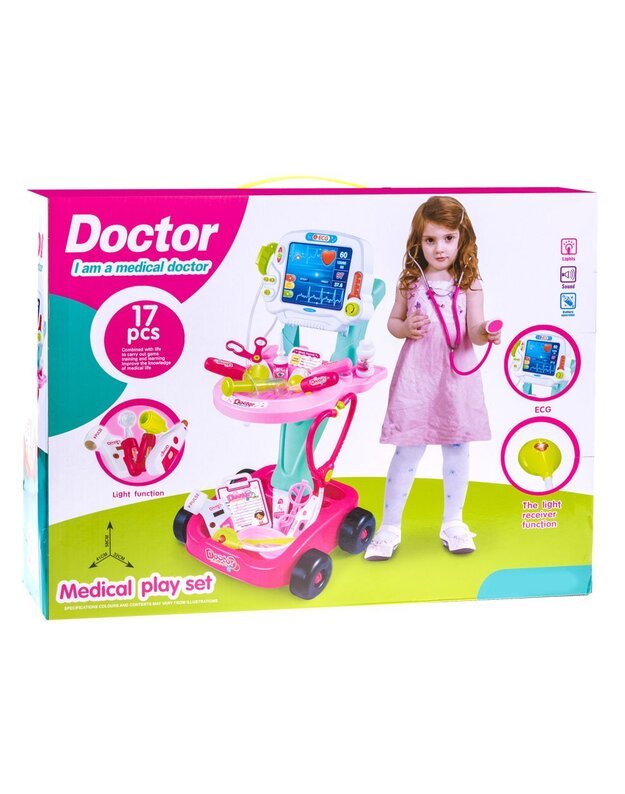 Vaikiškas medicinos rinkinys - rožinis