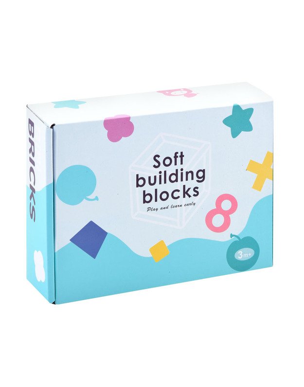 Minkštos sensorinės kūdikių kaladėlės 12 vnt.