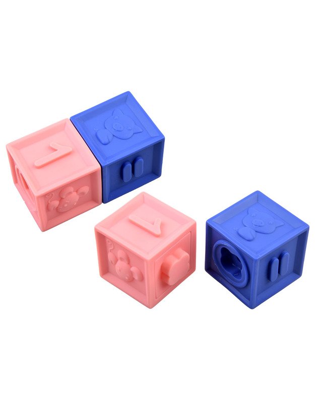 Minkštos sensorinės kūdikių kaladėlės 12 vnt.