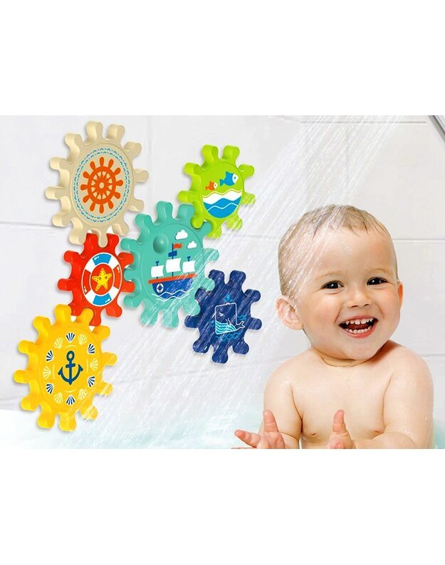 Spin sort Water toy colorful cogs  ZA3407