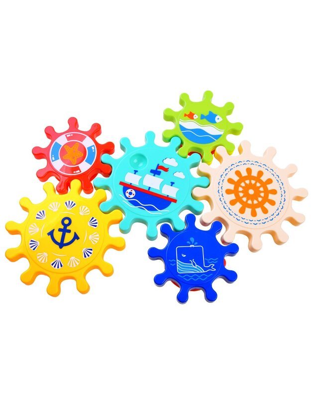 Spin sort Water toy colorful cogs  ZA3407