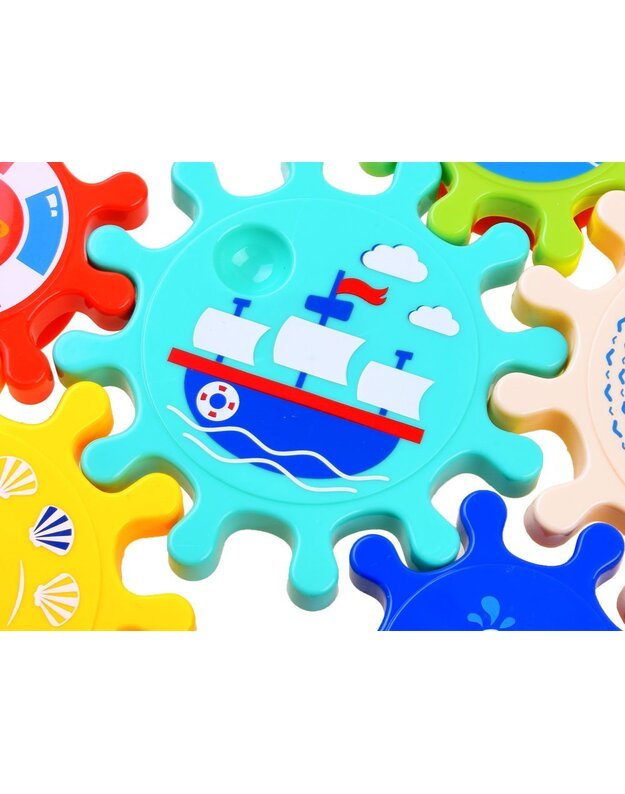 Spin sort Water toy colorful cogs  ZA3407