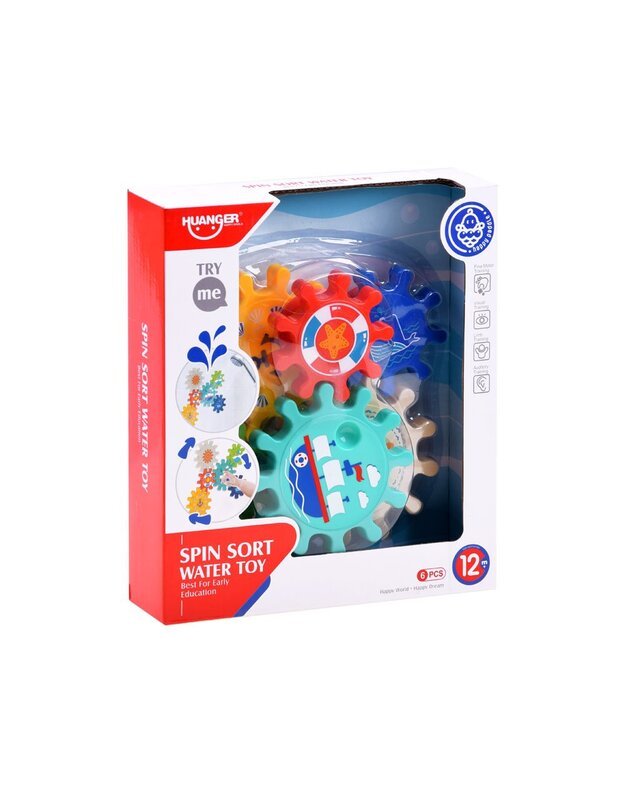 Spin sort Water toy colorful cogs  ZA3407