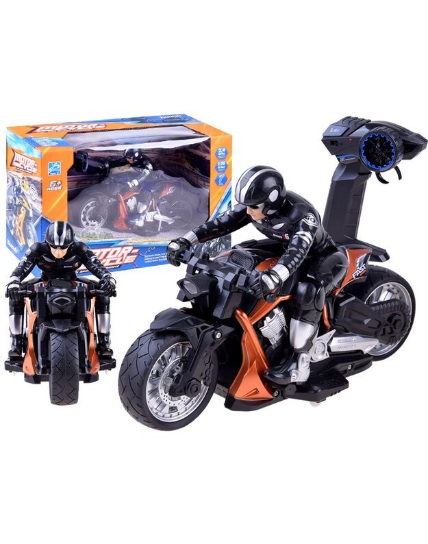 Radijo bangomis valdomas Sportinis motociklas - oranžinis