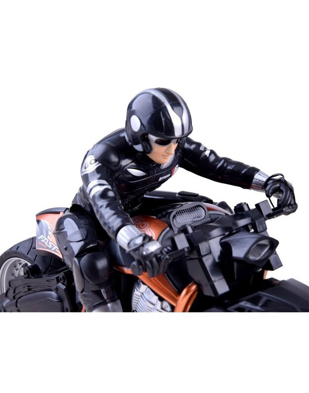 Radijo bangomis valdomas Sportinis motociklas - oranžinis