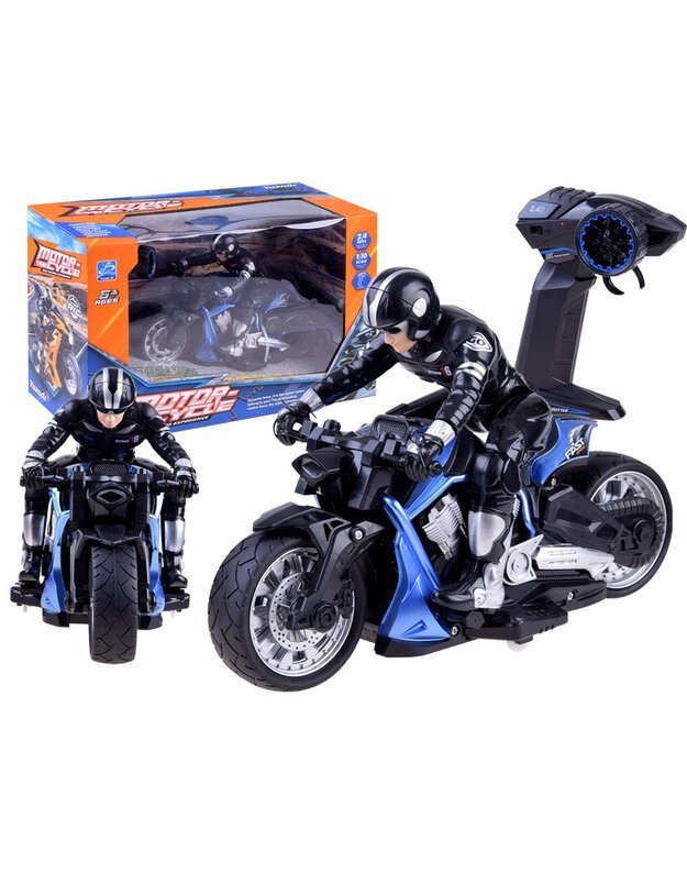 Radijo bangomis valdomas Sportinis motociklas - mėlynas