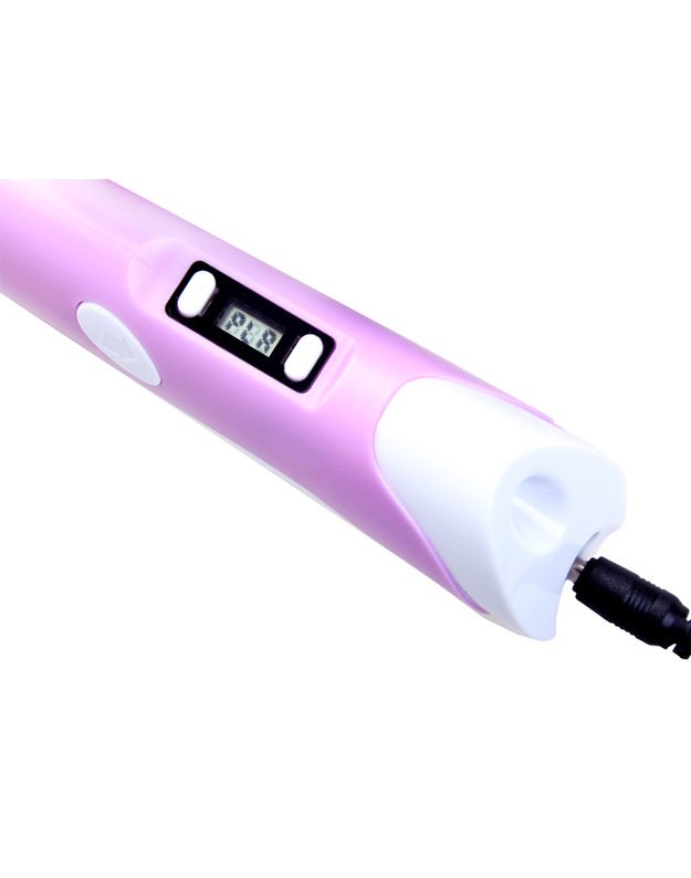 Stebuklingas rašiklis JK su užpildu 3D Printing Pen - rožinis