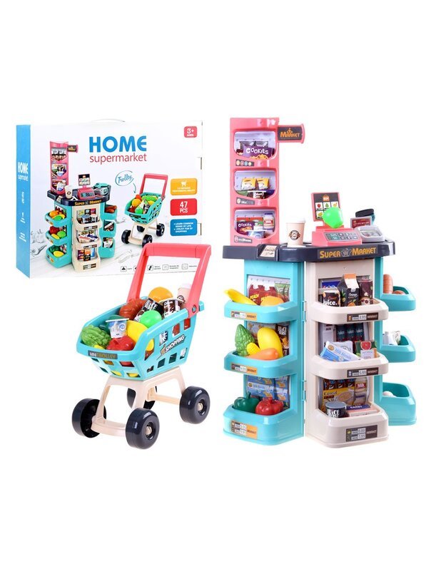 Prekybos centras + pirkinių krepšelis + kiti priedai