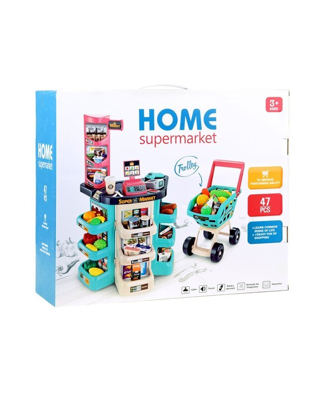 Prekybos centras + pirkinių krepšelis + kiti priedai