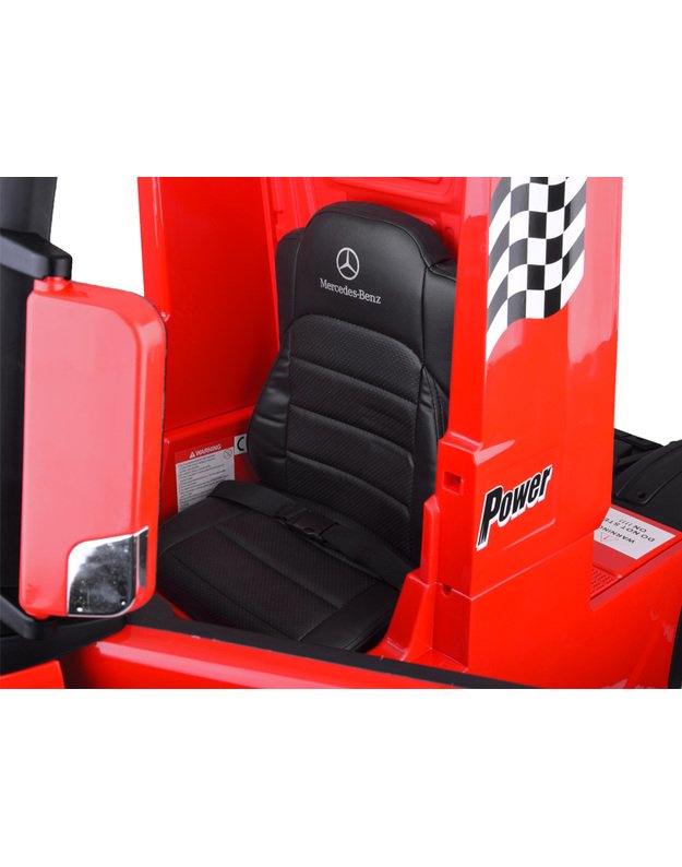 Vaikiškas vienvietis elektromobilis  Mercedes benz Actros sunkvežimis - raudonas